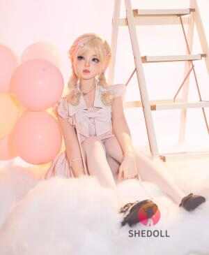 SHEDOLL TONSEN 152cm｜Aカップ純欲天使 · 淡粉蝴蝶結裙｜棉花糖肌+減重體｜雲端幻想陪伴型